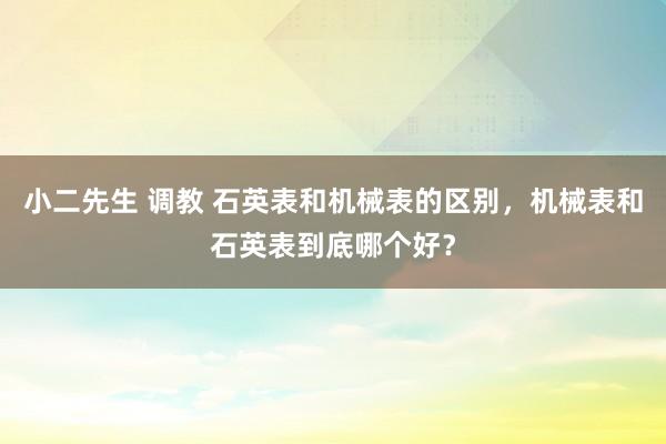 小二先生 调教 石英表和机械表的区别，机械表和石英表到底哪个好？
