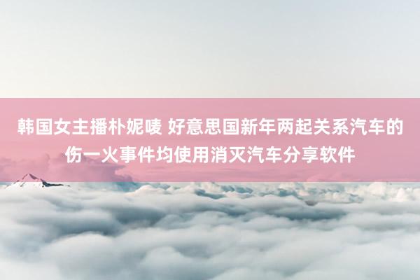 韩国女主播朴妮唛 好意思国新年两起关系汽车的伤一火事件均使用消灭汽车分享软件
