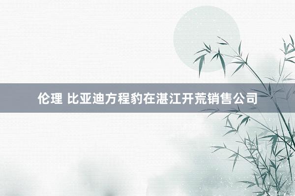 伦理 比亚迪方程豹在湛江开荒销售公司