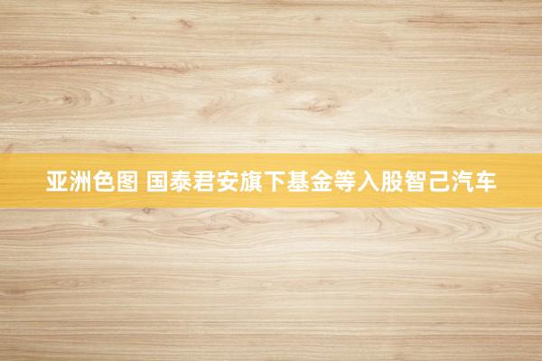 亚洲色图 国泰君安旗下基金等入股智己汽车