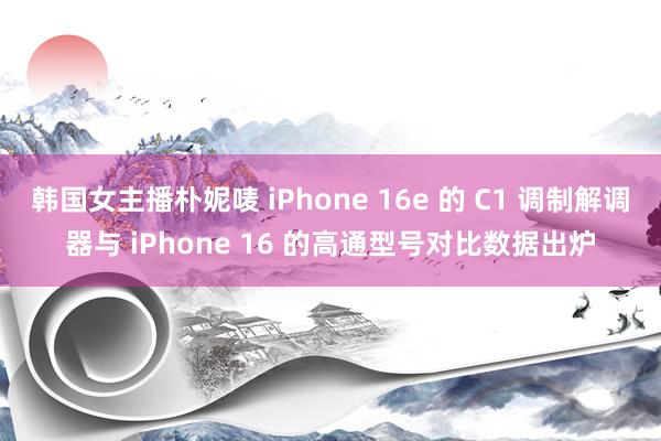 韩国女主播朴妮唛 iPhone 16e 的 C1 调制解调器与 iPhone 16 的高通型号对比数据出炉