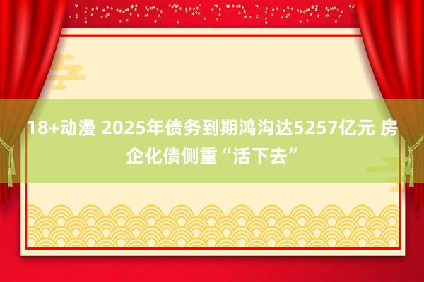 18+动漫 2025年债务到期鸿沟达5257亿元 房企化债侧重“活下去”