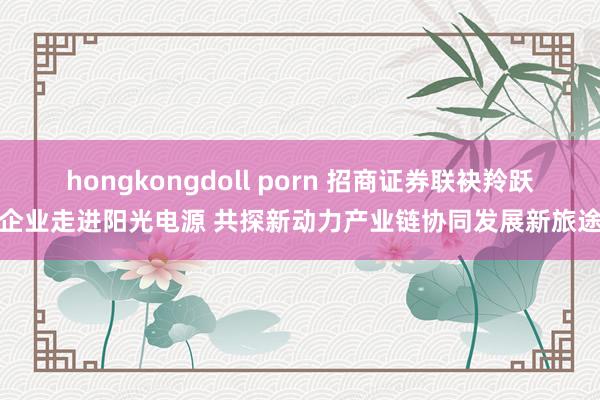 hongkongdoll porn 招商证券联袂羚跃企业走进阳光电源 共探新动力产业链协同发展新旅途