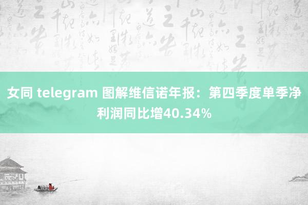 女同 telegram 图解维信诺年报：第四季度单季净利润同比增40.34%