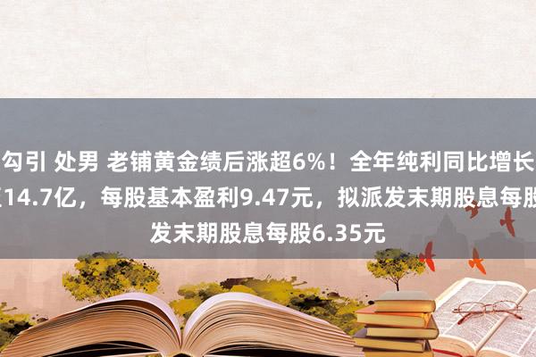 勾引 处男 老铺黄金绩后涨超6%！全年纯利同比增长254%至14.7亿，每股基本盈利9.47元，拟派发末期股息每股6.35元