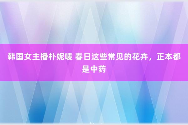 韩国女主播朴妮唛 春日这些常见的花卉，正本都是中药