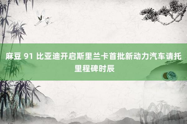 麻豆 91 比亚迪开启斯里兰卡首批新动力汽车请托 里程碑时辰