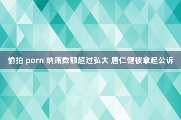 偷拍 porn 纳贿数额超过弘大 唐仁健被拿起公诉