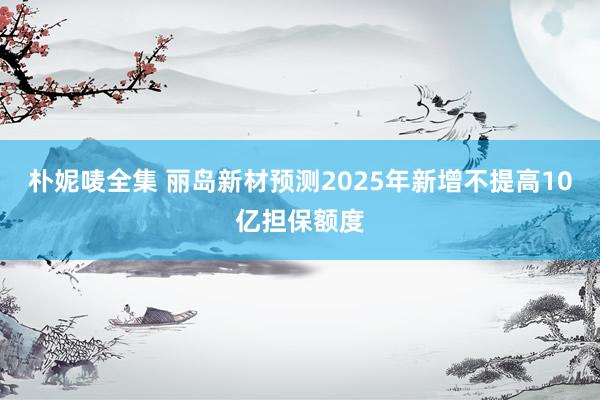 朴妮唛全集 丽岛新材预测2025年新增不提高10亿担保额度