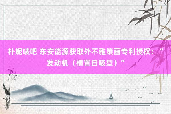 朴妮唛吧 东安能源获取外不雅策画专利授权：“发动机（横置自吸型）”