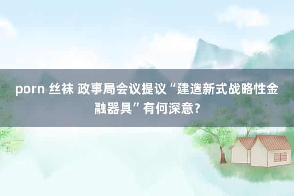 porn 丝袜 政事局会议提议“建造新式战略性金融器具”有何深意？
